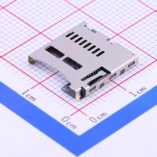 XKTF-001B SD卡连接器 拔插式 MicroSD卡(TF卡) 卡座 内焊 常开