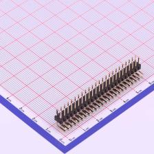 X6521WR-2x24H-C30D60 排针 2.54mm 2x24P 弯插 方针 高镀金 抗氧