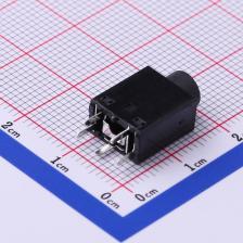 音频连接器 3.5mm耳机座 黑色 带开关 立式 3582