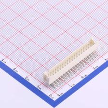 HX20017-38WAP WH 线对板/线对线连接器 2mm 2x19P 弯插 白色