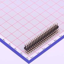X6521WR-2x22H-C30D60 排针 2.54mm 2x22P 弯插 方针 高镀金 抗氧