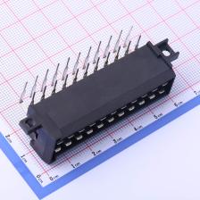K828801WR-7 汽车连接器 汽车连接器插座5.0mm间距,双排黑色22PIN