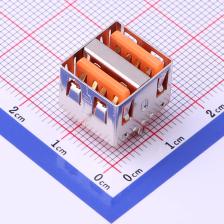 907-422A1111Y10210 USB连接器 Type-A 母座 直插 大电流双层鱼叉