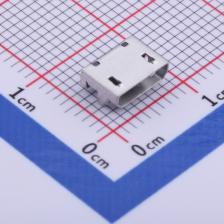 920-A62A2021S10101 USB连接器 Micro-B 母座 卧贴 无边有柱加焊