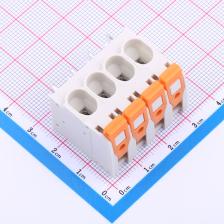 JL206-75004W01 弹簧式接线端子 7.5mm 每排P数:4 排数:1
