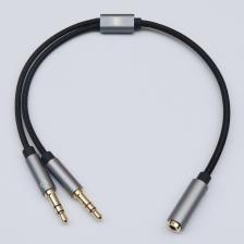 20899 电线电缆和配件 3.5mm母转2公转换线 黑色