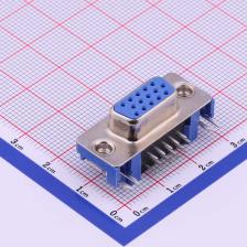 DSB4WD-15LM1YN34HF D-Sub/DVI/HDMI连接器 D-Sub 母 P数:15 黑盖