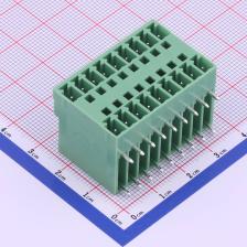 KF2EDGRH-3.81-2*9P 插拔式接线端子 板端/插座-闭口 3.81mm 排数