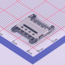 SIM-10A SIM卡连接器 翻盖式 MicroSIM卡 卡座 16.00mm×14.90mm
