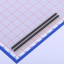 X4612WVS-40I-C40D44R1 排针 2mm 1x40P 立贴 方针 塑胶同向L=14.