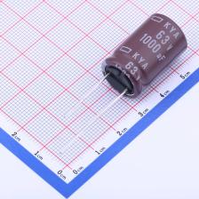 EKYA630ELL102ML25S 直插铝电解电容 1000uF ±20% 63V