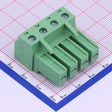 KF2EDGSK-7.62-4P绿色 插拔式接线端子 插头 7.62mm 排数:1 每排P