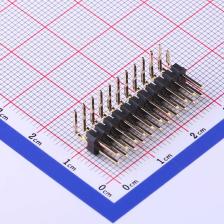 X6521WR-2x11H-C30D60 排针 2.54mm 2x11P 弯插 方针 高镀金 抗氧