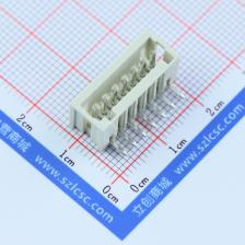 425针座连接器-弯形-07P-2.5mm白灰色 线对板/线对线连接器 2.5mm