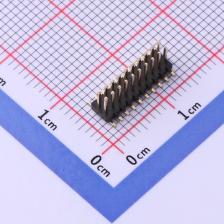 X1321WVS-2x10J-C40D53 排针 1.27mm 2x10P 立贴 方针