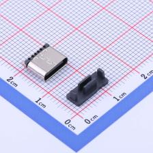 TYPEC-251LS-ARP6L68 USB连接器 Type-C 母座 立贴 6PIN H6.8