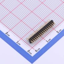 X1321WV-2x17J-C30D23 排针 1.27mm 2x17P 直插 方针