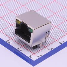 DS1128-09-S8B8X 以太网连接器(RJ45 RJ11) RJ45 8p8c,全金,黑色,