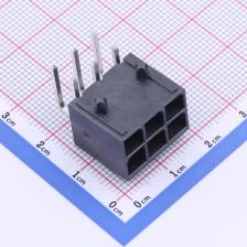 X5700WR-2x03-LPSW 线对板/线对线连接器 5.7mm 2x3P 弯插 高导铜