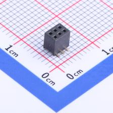 X1321FVS-2x03-C43D48 排母 1.27mm 2x3P 塑宽3.0mm,D4.8mm,U型,6