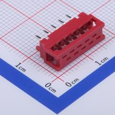 X9127HI-10A-PTRE 线对板/线对线连接器 1.27mm 1x10P 直插 大红