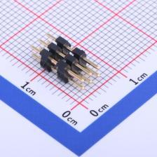 排针 2mm 双塑 2X03I 塑胶同向L= 方针 C40D28 直插 X4622WV 2x3P