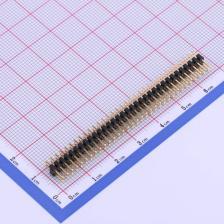 X4621WV-2x33I-C28D40 排针 2mm 2x33P 直插 方针