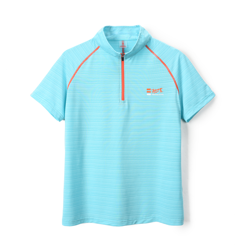 勘探基地户外立领短袖T恤速干女