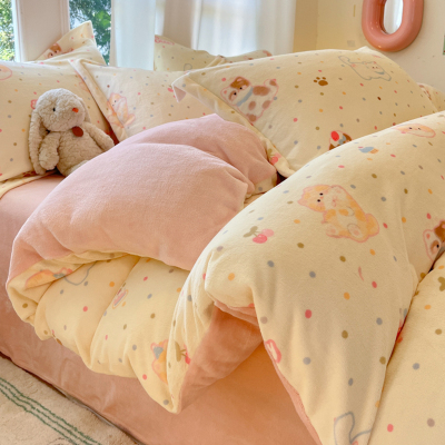 牛奶绒被套单件冬季加厚加绒