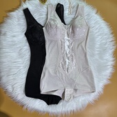 外贸强压收腹紧版 塑身衣有钢圈棉杯聚拢托胸收副乳提臀美体连体衣