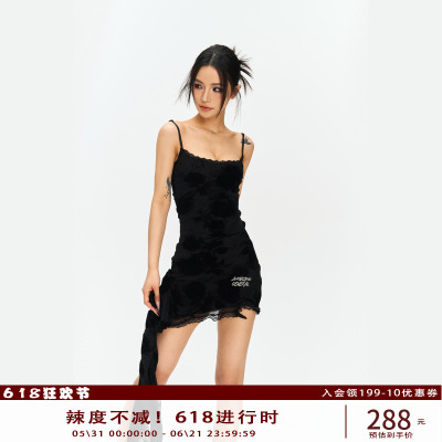 ABG辣妹玫瑰连衣裙性感