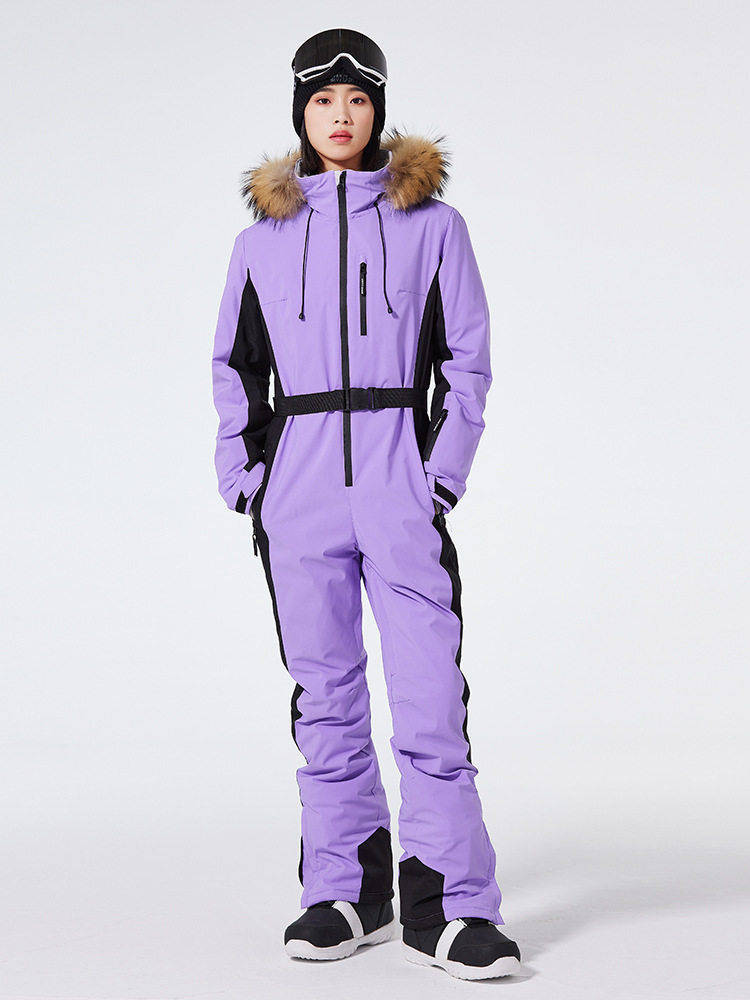 连体款滑雪服女款修身滑雪服