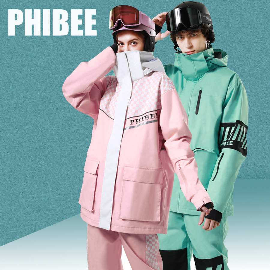 菲比小象成人滑雪服套装男女单双板户外防水防风保暖加厚滑雪衣裤