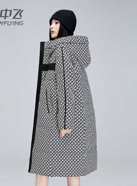 雪中飞羽绒服女长款2025年新款反季加厚过膝高端冬季保暖鸭绒外套