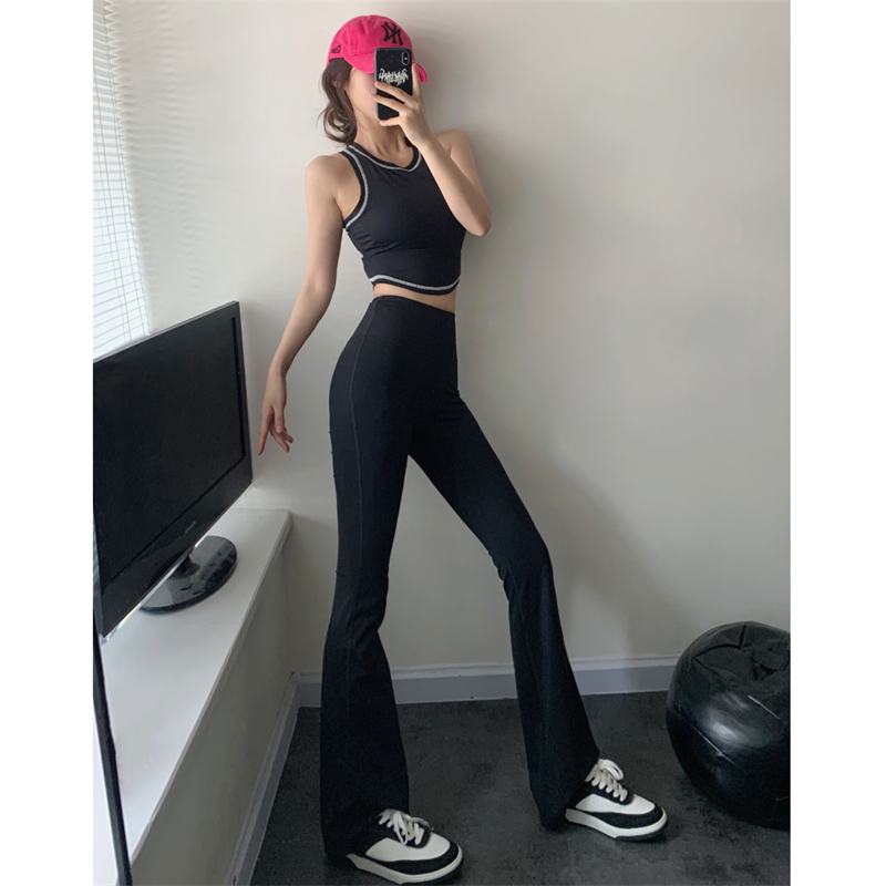 神裤！显腿长夏季黑色运动长裤