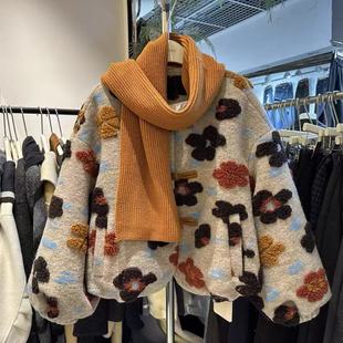 鹅绒服70%羊毛毛呢外套女款2025秋冬款新款盘扣宽松洋气巨好看的