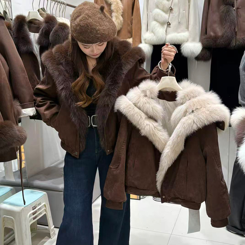 2025冬狐狸毛皮草海军领糖宝