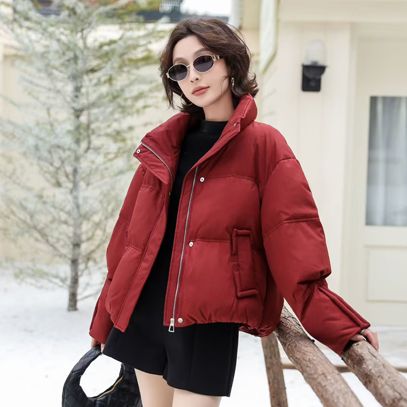 印象秋水2025冬季新款立领短款羽绒服女保暖面包服小个子烫钻外套,女装/女士精品,羽绒服,淘宝优惠券,粉丝福利购,淘宝优惠卷