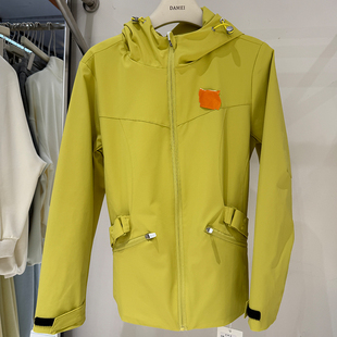 DM大美连帽防风短外套女宽松休闲百搭夹克上衣冲锋衣户外拉链风衣