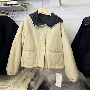 高级感气质宽松保暖显瘦百搭上衣 棉衣外套女款 依丽莎韩式 连帽短款