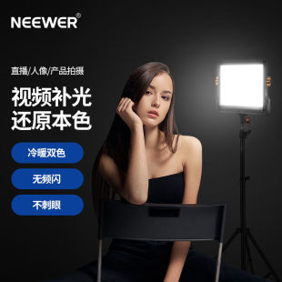 纽尔NL480双色温LED补光灯平板灯摄影灯套装影室外拍灯影棚影视摄