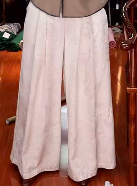 提花缎黑白阔腿裤11552  不支持7天无理由退货 介意慎拍