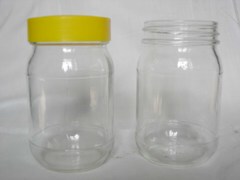 透明玻璃蜂蜜瓶1斤2斤装 酱菜果酱 食品级储物罐白料带盖圆柱形分装