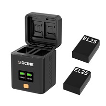 ZGCINE影小能EN-EL25相机电池充电盒收纳盒适用尼康Z50 Z30 Zfc Z50 II二代微单相机电池快充盒可收纳内存卡