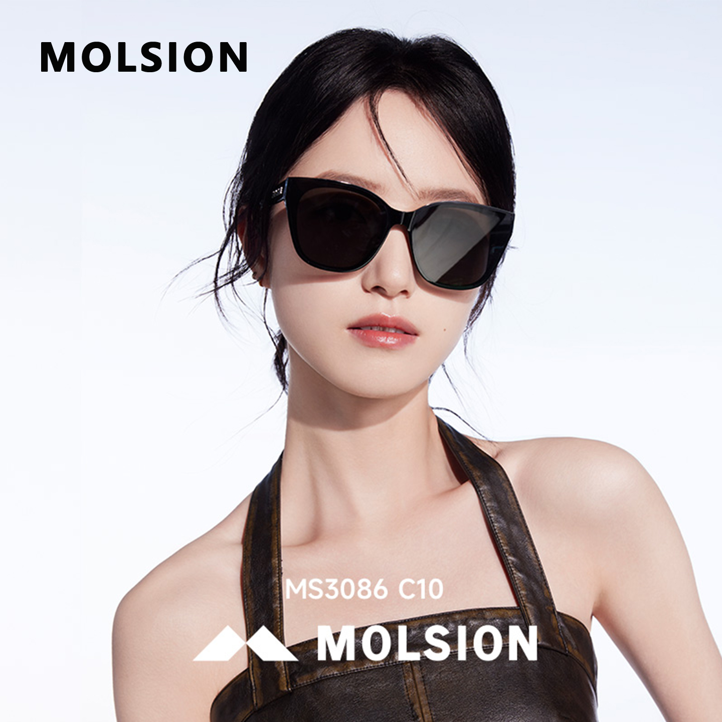 molsion陌森眼镜墨镜女款适合方圆脸近视可配带度数太阳镜男偏光