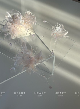 TM｜超仙羽毛仙气碎钻项链三件套