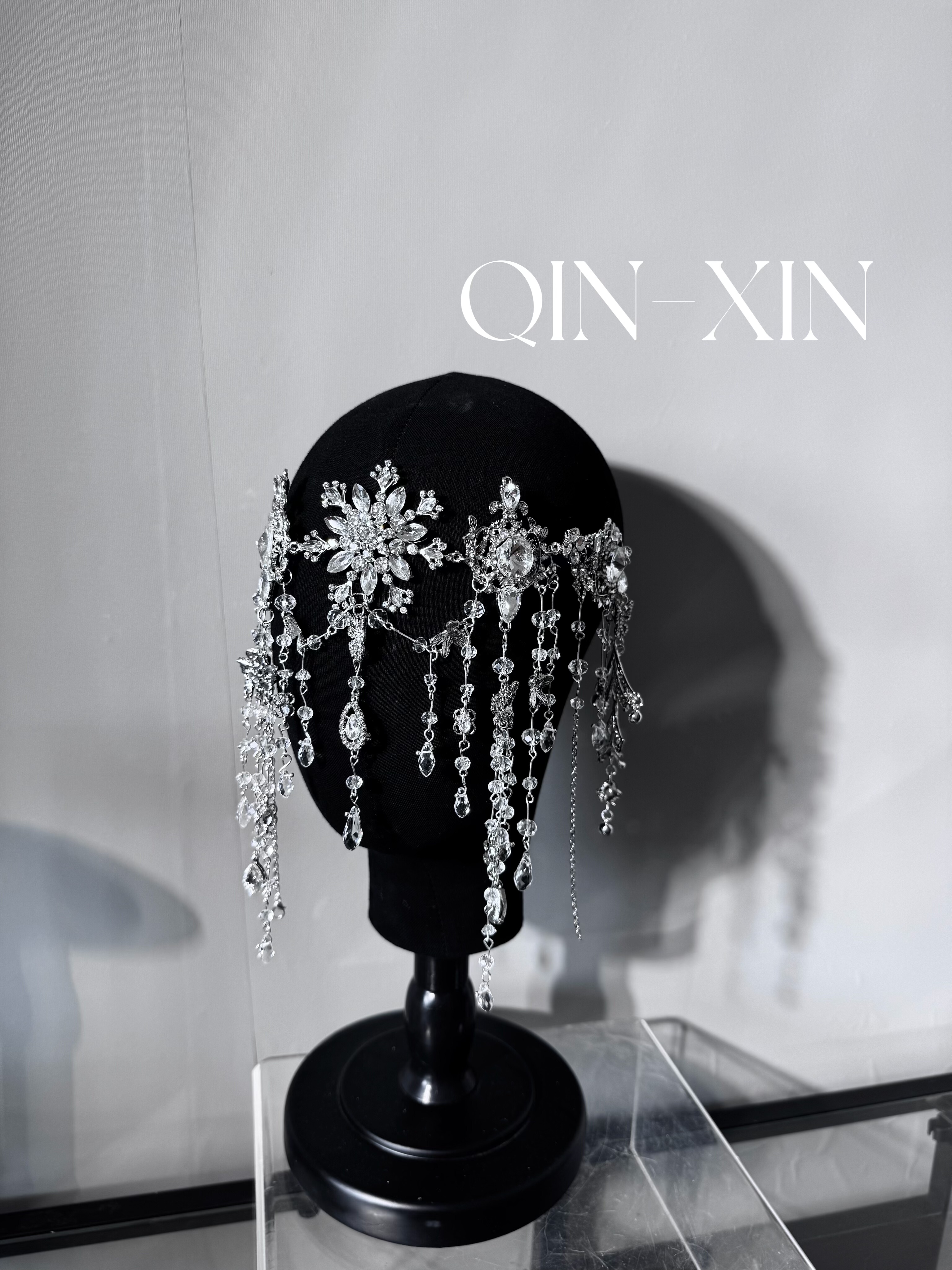 新款额链高级新娘头饰水晶流苏