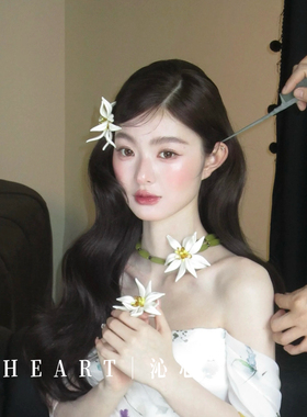 TM｜春日限定系列  miu系春夏款小白花耳饰项链