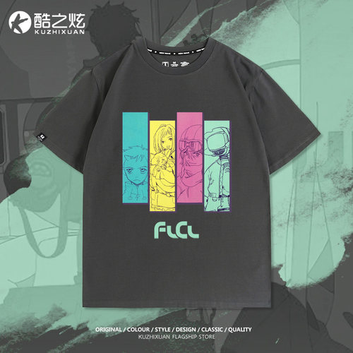 复古印花FLCL特别的她联动漫短袖