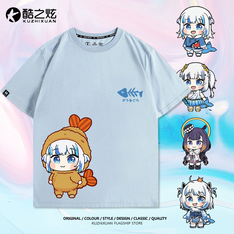 情侣二次元周边印花纯棉夏短袖